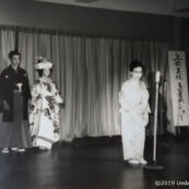 1964年10月16日代々木選手村インターナショナルクラブに於いて上田美枝きものショー 婚礼衣装の紹介